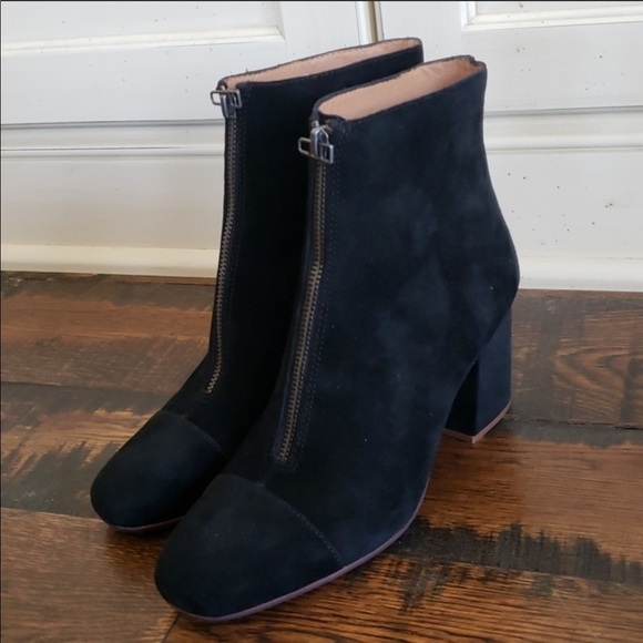 Madewell Shoes - Madewell Amalia suede zip front boots ae232 black